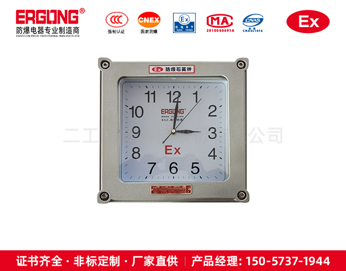 危險(xiǎn)場所適用防爆石英鐘